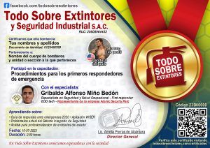 Certificado de la capacitación Procedimientos para los primeros respondedores de emergencia