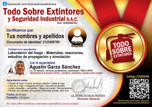 Certificado de la capacitación Laboratorio del fuego