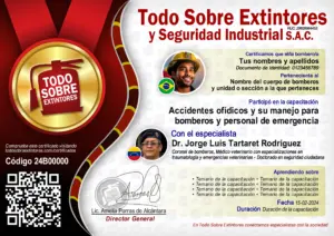 Certificado de la capacitación Accidentes ofídicos y su manejo para bomberos y personal de emergencia