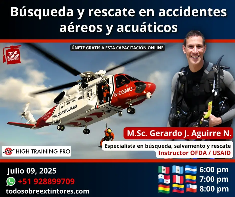 Sean Rescate Búsqueda y rescate en accidentes aéreos y acuáticos - Todo Sobre Extintores