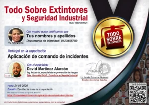 Certificado de la capacitación Aplicación de comando de incidentes