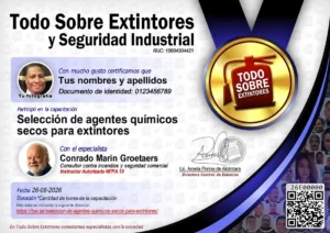 Certificado de la capacitación Selección de agentes químicos secos para extintores